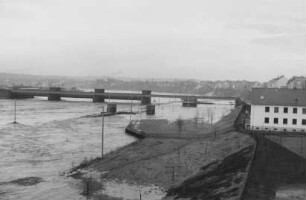 Hochwasser Februar1958 im Rhein bei Koblenz
