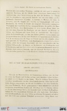 Viertes Kapitel: Die Kunst im karolingischen Zeitalter
