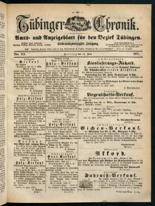 495-516, 16. Juni (Nro. 114) - 21. Juni (Nro. 118)