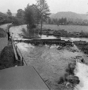 Hochwasserschäden in Freital-Hainsberg (wahrscheinlich bei Hochwasser der Wilden Weißeritz)
