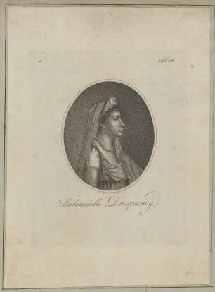 Bildnis der Mademoiselle DusquenoyBildnis Catherine-Joséphine Rufuin (od. Rafin) Duchesnois, genannt Mlle. D.