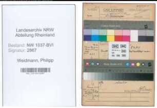 Entnazifizierung Philipp Weidmann , geb. 26.05.1890 (Lehrer)