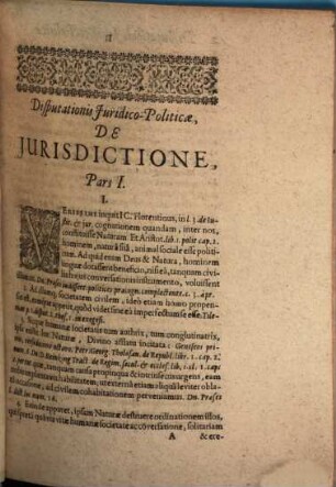 Disputationis Juridico-Politicae, De Jurisdictione Pars ..., 1