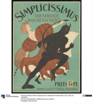 Simplicissimus. Illustrierte Wochenschrift. 15 Pf.