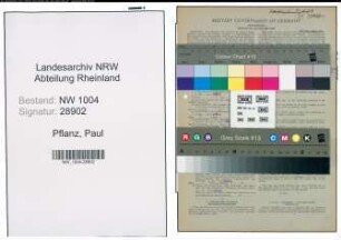 Entnazifizierung Paul Pflanz , geb. 10.09.1898 (Walzenfuehrer)
