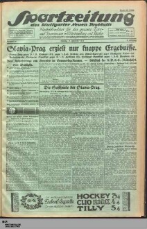 Sportzeitung des Stuttgarter neuen Tagblatts : Nachrichtenblatt für das gesamte Turn- und Sportwesen in Württemberg und Baden : anerkanntes Organ des Württembergischen Landesausschusses für Leibesübungen e.V. und des Stadtverbands für Leibesübungen in Groß-Stuttgart e.V. sowie Mitteilungsblatt verschiedener Turn- und Sportverbände