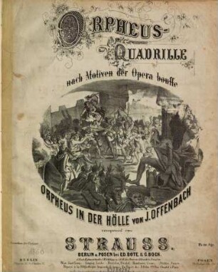 Orpheus-Quadrille : nach Motiven der Opera bouffe Orpheus in der Hölle von J. Offenbach