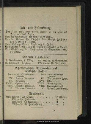 Zeit- und Festrechnung