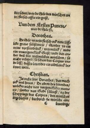 Van dem Ersten Puncte/ wat de Sele sy.