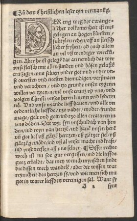 Zu dem Christlichen leser eyn vermanung.