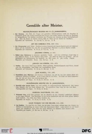 Gemälde alter Meister (Nr. 1-211)