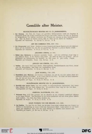 Gemälde alter Meister (Nr. 1-211)
