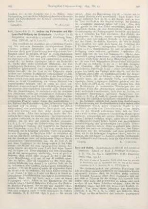 395-396 [Rezension] Veil, H., Justinus des Philosophen und Märtyrers Rechtfertigung des Christentums. (Apologie 1 u. 2) Eingeleitet, verdeutlicht u. erläutert