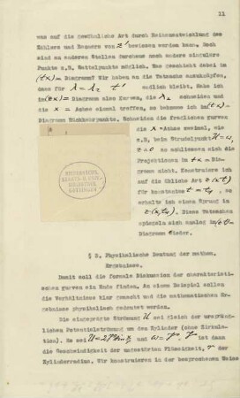 § 3. Physikalische Deutung der mathem. Ergebnisse.