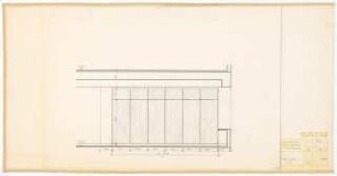 Hochschulbibliothek, Karlsruhe Neubau: Stirnseite 3.OG, 1:20