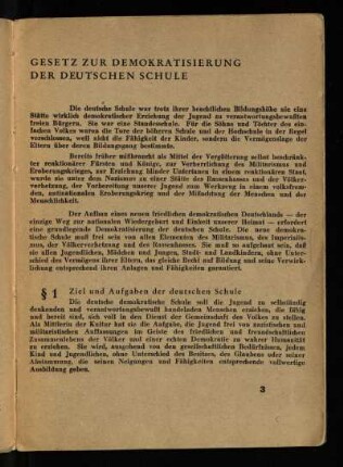 Gesetz zur Demokratisierung der deutschen Schule