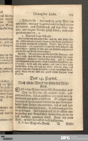 Das 14. Capitel. Noch etliche Werck der Liebe deß Nächstens.