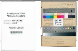 Entnazifizierung Gertrud Kueper , geb. 02.06.1915 (Lehrerin)