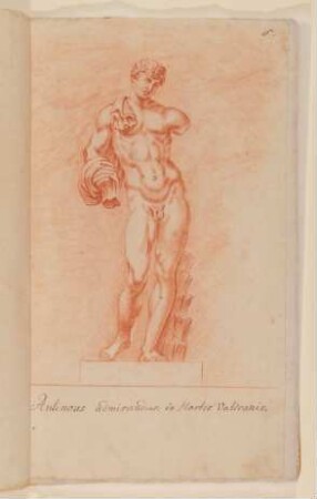 Antinous Belvedere [nach Tafel 53 von François Perriers "Icones et Segmenta Nobilium Signorum et Statuarum..." (1638)]