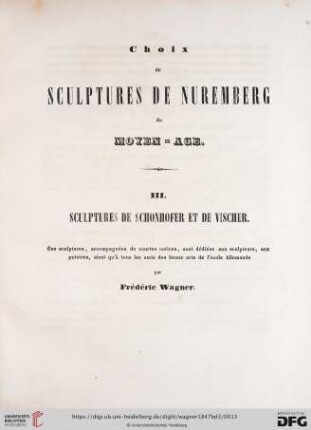 Choix de sculptures de Nuremberg du moyen-âge
