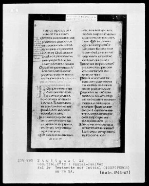 Lateinischer Psalter in Unzialschrift, 3 Bände — Initiale C(onfitebur), Folio 4verso