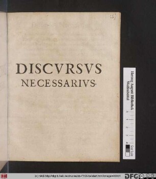 Discursus Necessarius