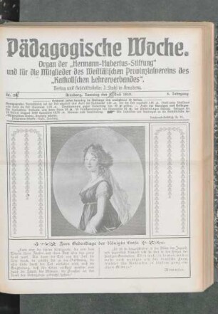 Zum Geburtstag der Königin Luise