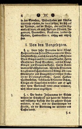 I. Von den Vorgesetzten
