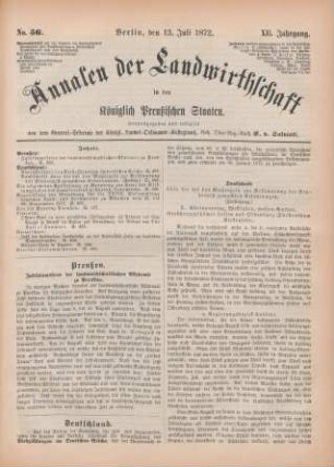 No. 56. Berlin, den 13. Juli 1872. XII. Jahrgang.
