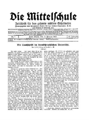 Die Lautschrift im fremdsprachlichen Unterricht : (Schluß)