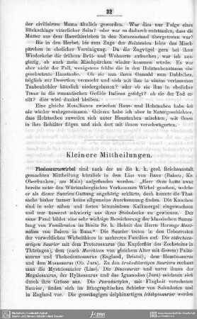 Kleinere Mittheilungen