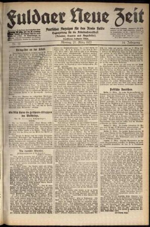 Ausgabe vom Montag, den 27. März 1922.