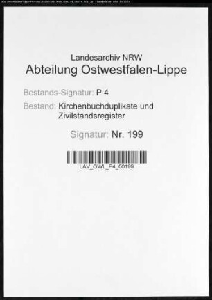Kirchenbuchduplikate der evangelisch-lutherischen Gemeinde St. Bartholomeus Lütgendortmund (T 1820-1832). (Gemeinde: Lütgendortmund, evangelisch-lutherische Gemeinde St. Bartholomeus)