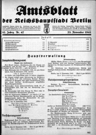 1941,47: Nr. 47, 23. November 1941