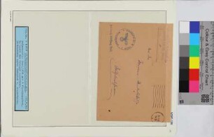 Dienstbrief, Schiffsname/Landeinheit: 8. Vorpostenflottille Kommando, Feldpostnr. 10418; Frankatur, Mi.-Nr.: [Keine]; Poststempel: Masch.-Stpl: 15 4 40 a; Nebenstempel: Dienststelle Nr m. 10418