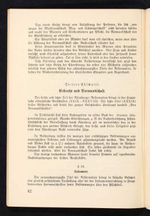 Dritter Abschnitt. Erbrecht und Vormundschaft.