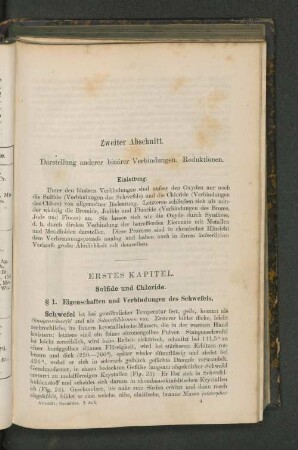 Erstes Kapitel. : Sulfide und Chloride.