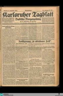 Karlsruher Tagblatt, Morgenausgabe