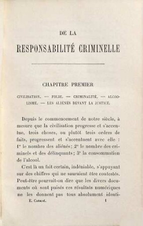 De la responsabilité criminelle