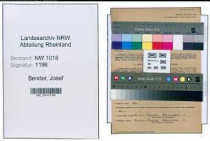 Entnazifizierung Josef Bender , geb. 13.12.1889 (Buchhalter)