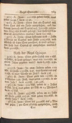 Nach der Regel Quinque