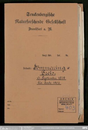 Vergabe des Soemmerring-Preises