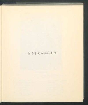 A mi caballo