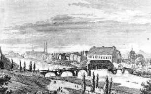 Grimma. Stadtansicht, aus: Schiffner, 1840