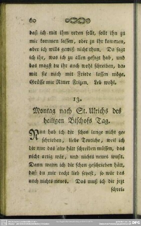 13. Montag nach St. Ulrichs des heiligen Bischofs Tag