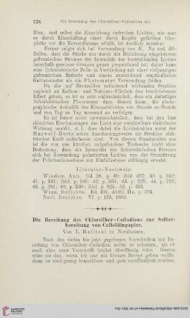 Die Bereitung des Chlorsilber-Collodions zur Selbsbereitung von Celloïdinpapier