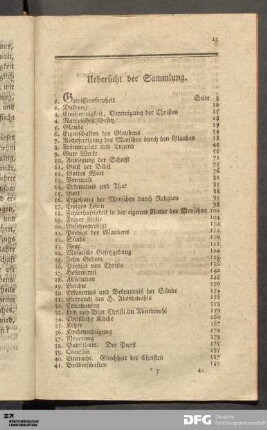 Uebersicht der Sammlung.