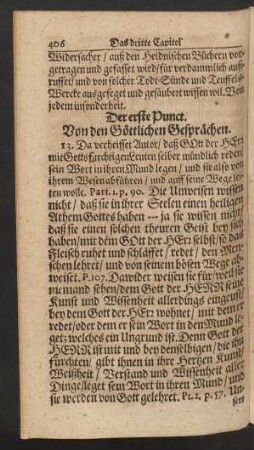 Der erste Punct. Von den Göttlichen Gesprächen.