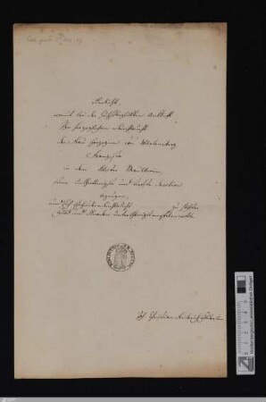 Gedicht an die Herzogin Franzisca von Würtemberg - Cod.poet.et.phil.fol.100-13 : 8 Strophen; [StA 1,24/344]