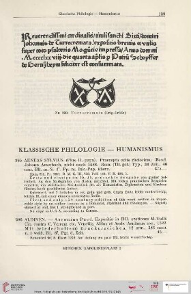 Klassische Philologie - Humanismus (Nr. 295 - 389)